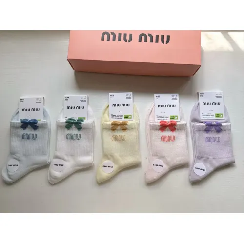 Replica MIU MIU Socks For Women #1391169 $25.00 USD for Wholesale