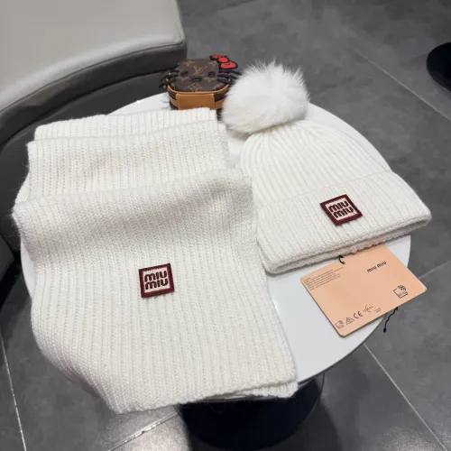 Cheap MIU MIU Hat and Scarf Set #1391476, $$64.00 USD On MIU MIU Hat and Scarf and Glove Set