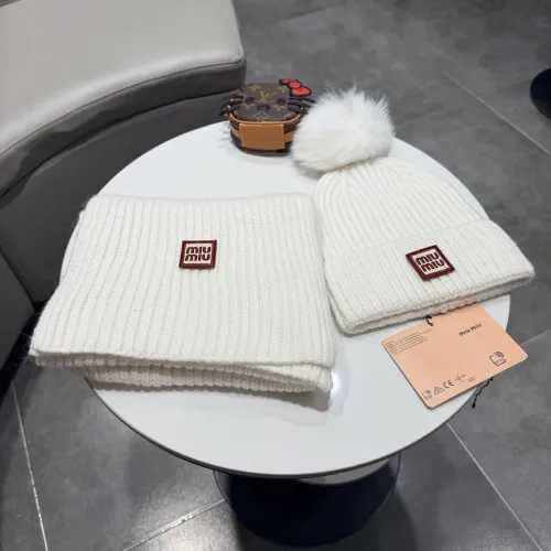 Replica MIU MIU Hat and Scarf Set #1391476 $64.00 USD for Wholesale