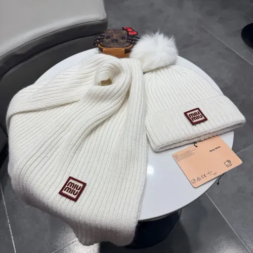 Replica MIU MIU Hat and Scarf Set #1391476 $64.00 USD for Wholesale