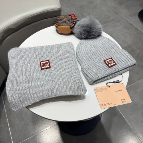 Replica MIU MIU Hat and Scarf Set #1391477 $64.00 USD for Wholesale