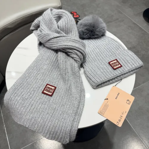 Replica MIU MIU Hat and Scarf Set #1391477 $64.00 USD for Wholesale