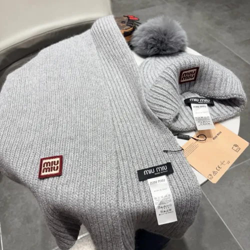 Replica MIU MIU Hat and Scarf Set #1391477 $64.00 USD for Wholesale
