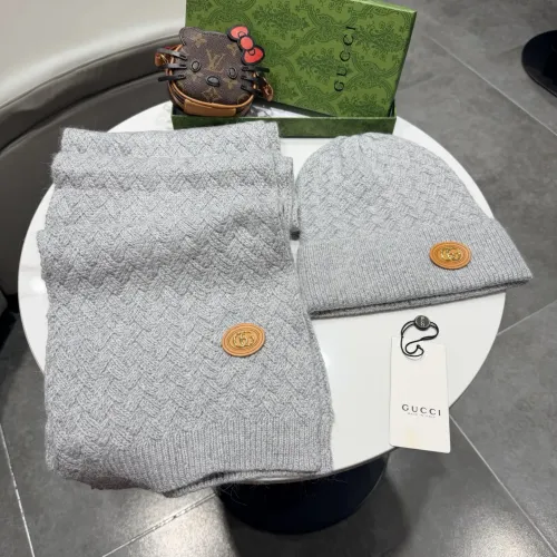 Cheap Gucci Hat and Scarf Set #1391503, $$64.00 USD On Gucci Hat and Scarf and Glove Set
