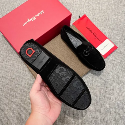 Replica Salvatore Ferragamo Leather Shoes For Men #1391603 $82.00 USD for Wholesale