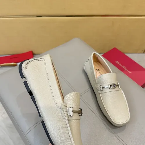 Replica Salvatore Ferragamo Leather Shoes For Men #1391724 $96.00 USD for Wholesale