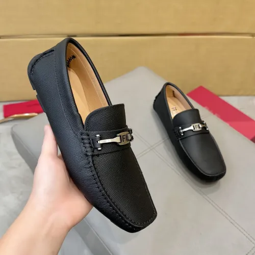 Replica Salvatore Ferragamo Leather Shoes For Men #1391725 $96.00 USD for Wholesale