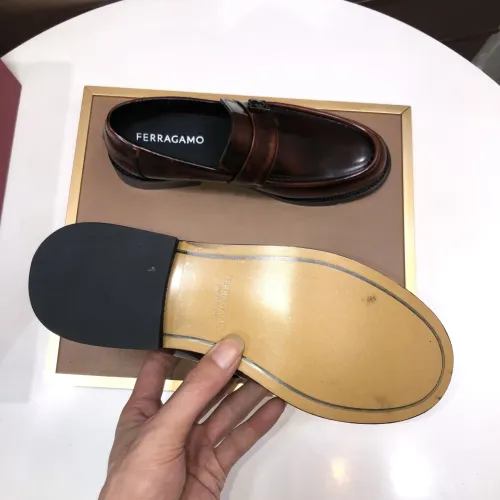 Replica Salvatore Ferragamo Leather Shoes For Men #1391771 $100.00 USD for Wholesale