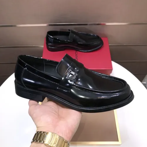 Replica Salvatore Ferragamo Leather Shoes For Men #1391772 $100.00 USD for Wholesale