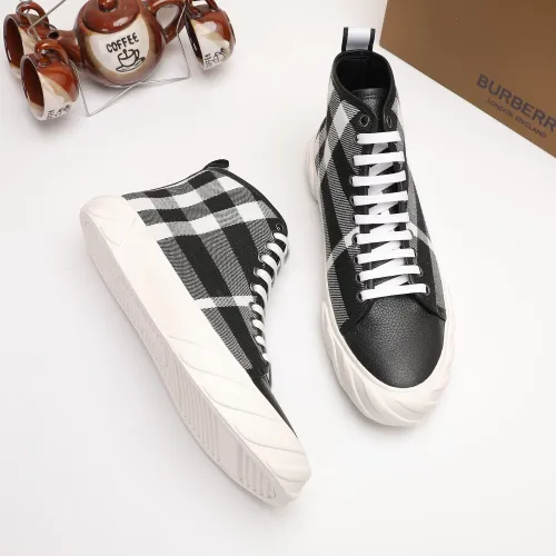 Replica Burberry High Tops Shoes For Men #1391796 $76.00 USD for Wholesale