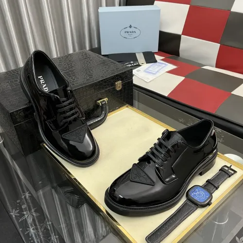 Replica Prada Leather Shoes For Men #1392044 $115.00 USD for Wholesale