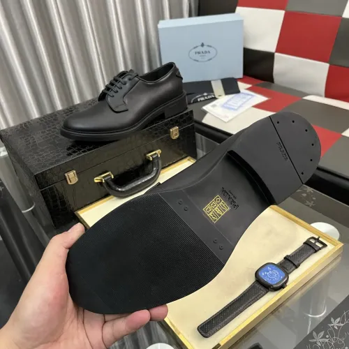 Replica Prada Leather Shoes For Men #1392045 $115.00 USD for Wholesale
