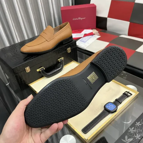 Replica Salvatore Ferragamo Leather Shoes For Men #1392077 $108.00 USD for Wholesale