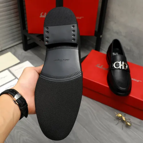 Replica Salvatore Ferragamo Leather Shoes For Men #1392087 $85.00 USD for Wholesale