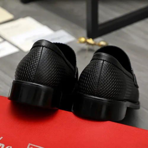 Replica Salvatore Ferragamo Leather Shoes For Men #1392089 $85.00 USD for Wholesale