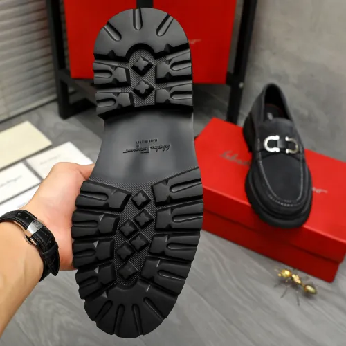 Replica Salvatore Ferragamo Leather Shoes For Men #1392098 $112.00 USD for Wholesale