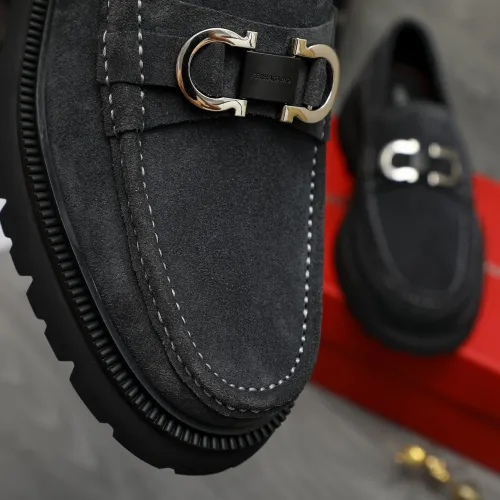 Replica Salvatore Ferragamo Leather Shoes For Men #1392098 $112.00 USD for Wholesale
