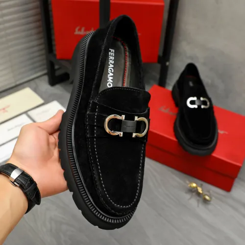 Replica Salvatore Ferragamo Leather Shoes For Men #1392100 $112.00 USD for Wholesale