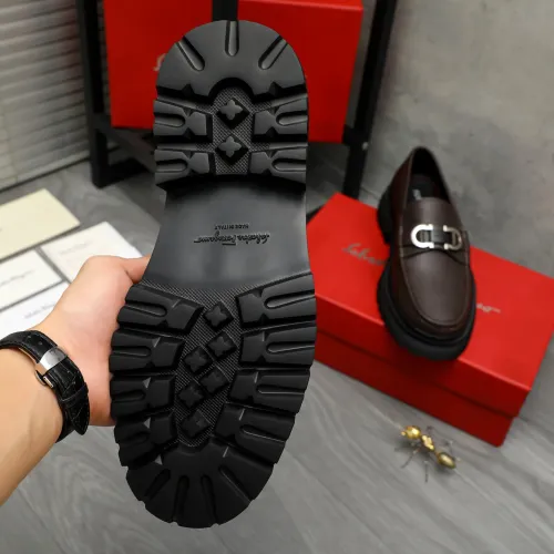 Replica Salvatore Ferragamo Leather Shoes For Men #1392102 $112.00 USD for Wholesale