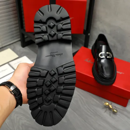 Replica Salvatore Ferragamo Leather Shoes For Men #1392109 $112.00 USD for Wholesale