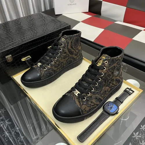 Replica Versace High Tops Shoes For Men #1392492 $80.00 USD for Wholesale