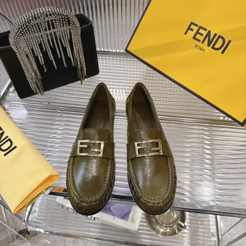 Replica Fendi Leather Shoes For Women #1392621 $102.00 USD for Wholesale