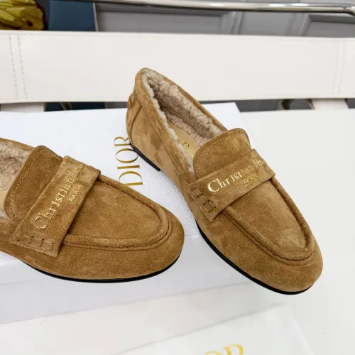 Replica Christian Dior Leather Shoes For Women #1392716 $112.00 USD for Wholesale