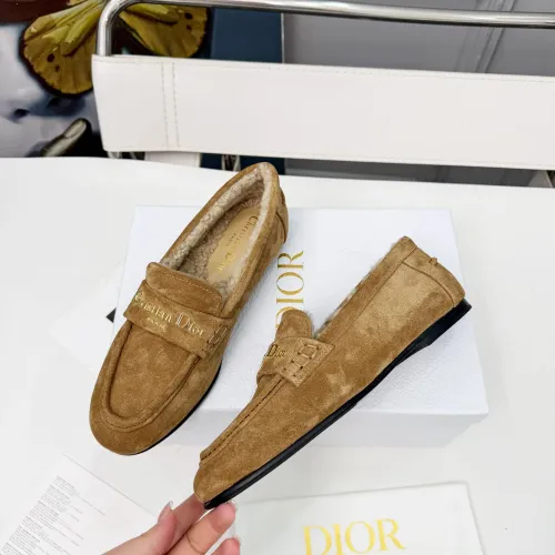 Replica Christian Dior Leather Shoes For Women #1392716 $112.00 USD for Wholesale