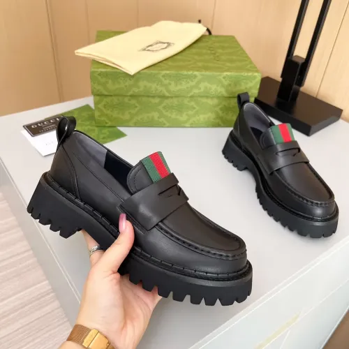 Replica Gucci Oxfords Shoes For Women #1393044 $92.00 USD for Wholesale