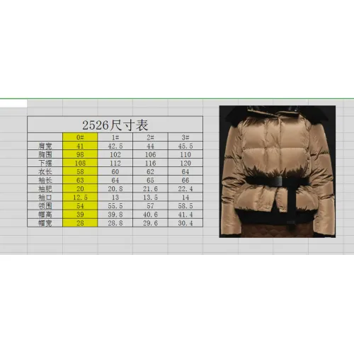 Replica Moncler Down Feather Coat Long Sleeved For Women #1393138 $172.00 USD for Wholesale