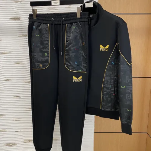 Replica Fendi Tracksuits Long Sleeved For Men #1393291 $92.00 USD for Wholesale