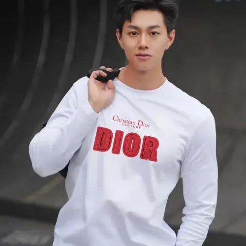 Replica Christian Dior T-Shirts Long Sleeved For Men #1393476 $82.00 USD for Wholesale