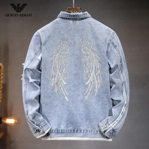 Replica Armani Jackets Long Sleeved For Men #1395575 $60.00 USD for Wholesale