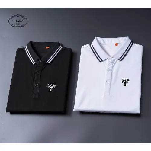 Replica Prada T-Shirts Long Sleeved For Men #1396487 $52.00 USD for Wholesale