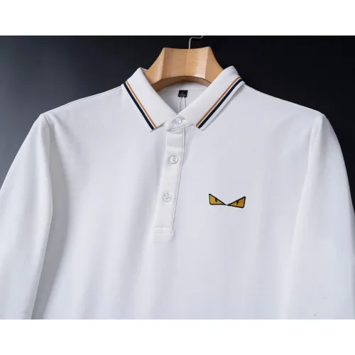 Replica Fendi T-Shirts Long Sleeved For Men #1396503 $52.00 USD for Wholesale
