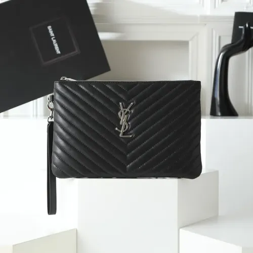 Cheap Yves Saint Laurent AAA Quality Pouches #1398533, $$68.00 USD On Yves Saint Laurent AAA Wallets