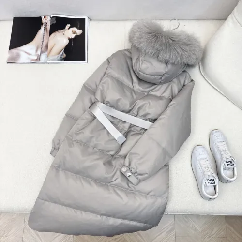 Replica Prada Down Feather Coat Long Sleeved For Women #1398838 $247.93 USD for Wholesale