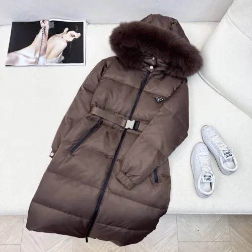 Replica Prada Down Feather Coat Long Sleeved For Women #1398839 $247.93 USD for Wholesale