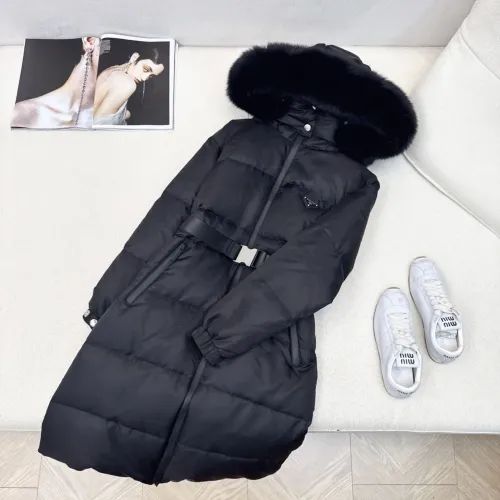 Replica Prada Down Feather Coat Long Sleeved For Women #1398840 $247.93 USD for Wholesale
