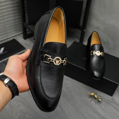 Replica Armani Leather Shoes For Men #1399173 $85.00 USD for Wholesale