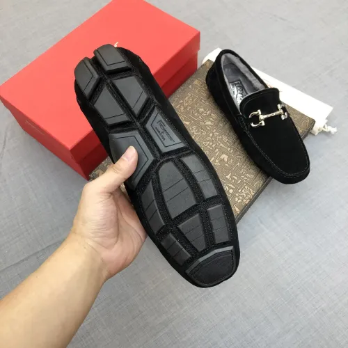 Replica Salvatore Ferragamo Leather Shoes For Men #1399437 $98.00 USD for Wholesale