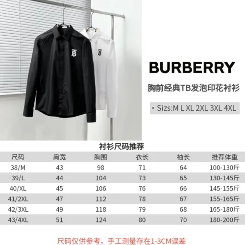 Replica Burberry Shirts Long Sleeved For Men #1399636 $64.00 USD for Wholesale