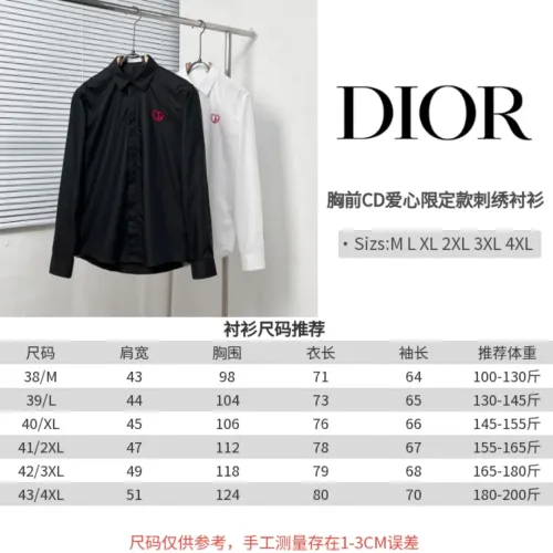 Replica Christian Dior Shirts Long Sleeved For Men #1399648 $64.00 USD for Wholesale