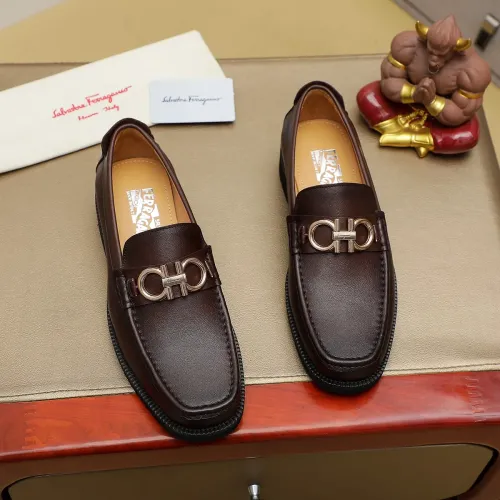 Replica Salvatore Ferragamo Leather Shoes For Men #1399784 $98.00 USD for Wholesale