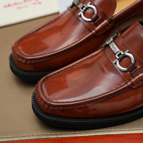 Replica Salvatore Ferragamo Leather Shoes For Men #1399786 $98.00 USD for Wholesale