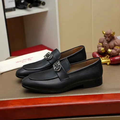 Replica Salvatore Ferragamo Leather Shoes For Men #1399795 $108.00 USD for Wholesale