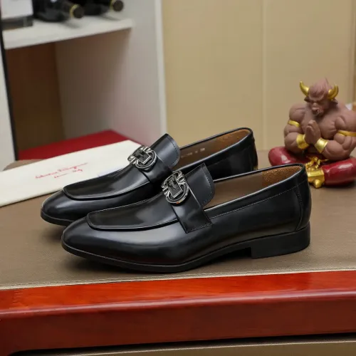 Replica Salvatore Ferragamo Leather Shoes For Men #1399796 $108.00 USD for Wholesale