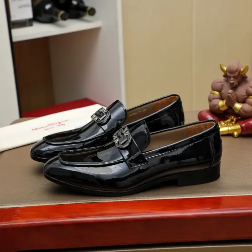 Replica Salvatore Ferragamo Leather Shoes For Men #1399798 $108.00 USD for Wholesale