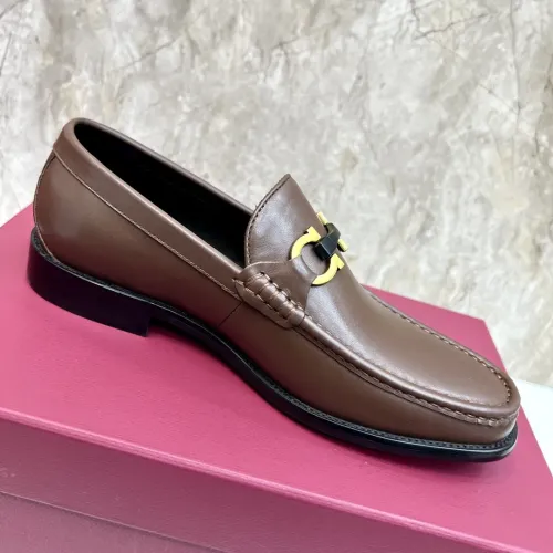 Replica Salvatore Ferragamo Leather Shoes For Men #1399987 $105.00 USD for Wholesale