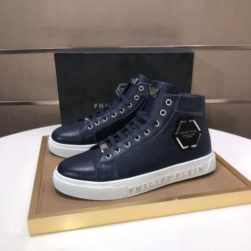 Cheap Philipp Plein PP High Tops Shoes For Men #1400012, $$88.00 USD On Philipp Plein PP High Tops Shoes